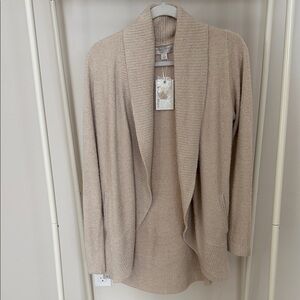 Barefoot Dreams Women's Open-Front Cardigan - Taupe